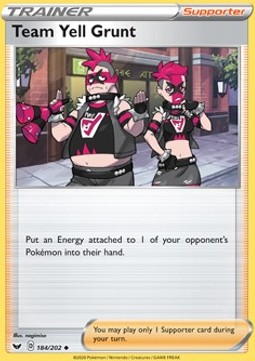 Team Yell Grunt Sword &amp; Shield #184