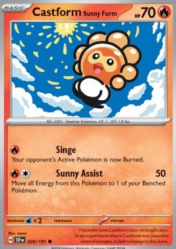 Castform Sunny Form Surging Sparks #020/191