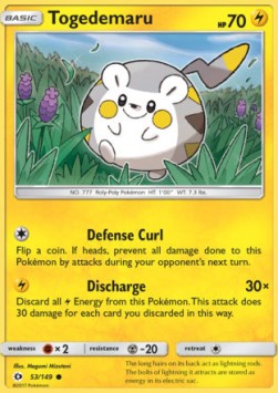 Togedemaru - Sun & Moon #53