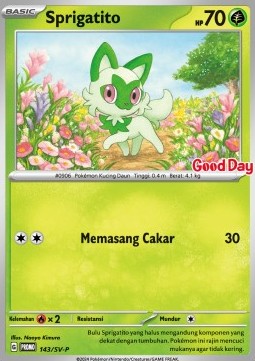 Sprigatito Scarlet &amp; Violet Indonesian Promos #143