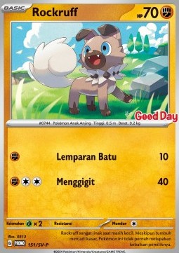 Rockruff Scarlet &amp; Violet Indonesian Promos #151
