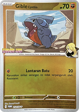 Cynthia's Gible Scarlet & Violet Indonesian Promos #252