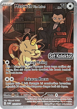 Team Rocket's Meowth Scarlet &amp; Violet Indonesian Promos #253