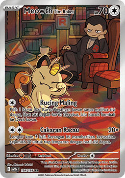 Team Rocket's Meowth Presence of Champions #154