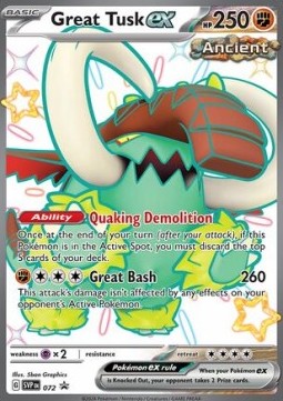 Great Tusk ex SV Black Star Promos #072/248