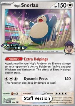 Hop's Snorlax SV Black Star Promos #184/248