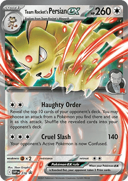 Team Rocket's Persian ex SV Black Star Promos #218/248