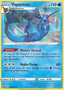Vaporeon - SWSH Black Star Promos #072/307