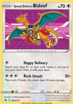 Special Delivery Bidoof SWSH Black Star Promos #