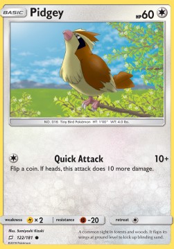 Pidgey - Team Up #122/181