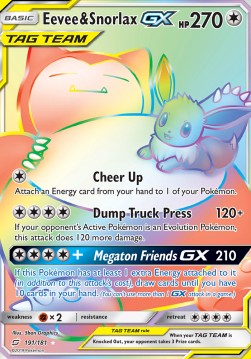 Eevee & Snorlax GX - Team Up #191/181