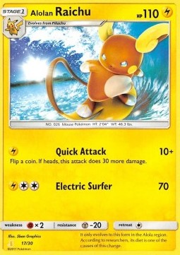 Alolan Raichu SM Trainer Kit: Lycanroc &amp; Alolan Raichu #17