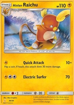 Alolan Raichu SM Trainer Kit: Lycanroc &amp; Alolan Raichu #30