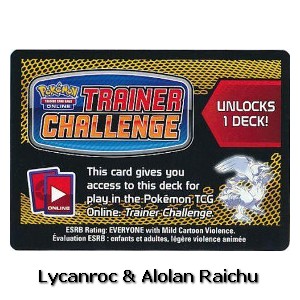 Online Code Card (Theme Deck) SM Trainer Kit: Lycanroc &amp; Alolan Raichu #10