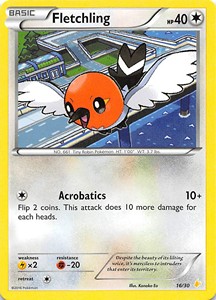 Fletchling XY Trainer Kit: Pikachu Libre &amp; Suicune #16