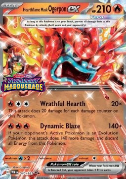 Hearthflame Mask Ogerpon ex Twilight Masquerade #040/167