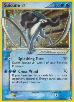 Suicune Gold Star EX Unseen Forces #115