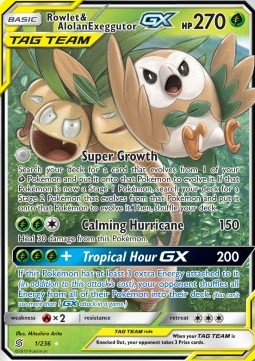 Rowlet & Alolan Exeggutor GX - Unified Minds #1/236