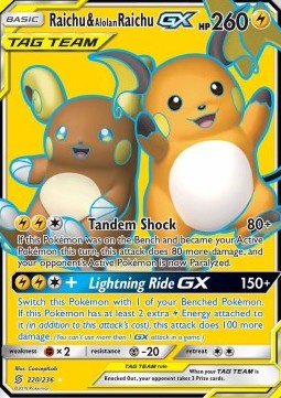 Raichu & Alolan Raichu GX - Unified Minds #220/236