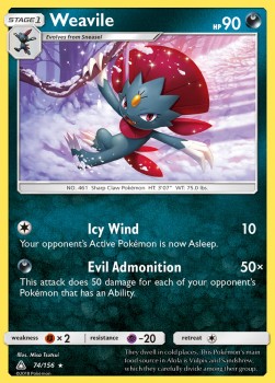 Weavile - Ultra Prism #74/156