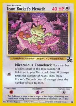 Team Rocket's Meowth Wizards Black Star Promos #18/53