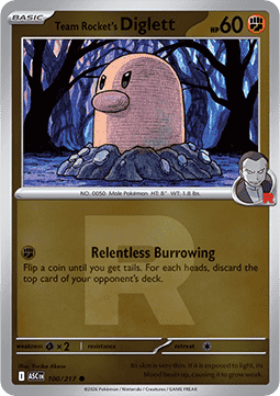 Team Rocket's Diglett Ascended Heroes: Additionals #100