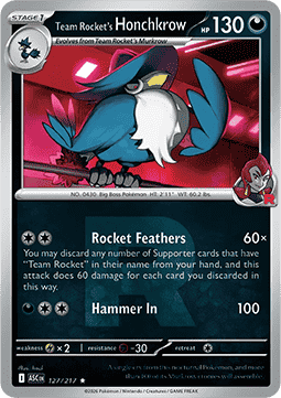 Team Rocket's Honchkrow Ascended Heroes: Additionals #127