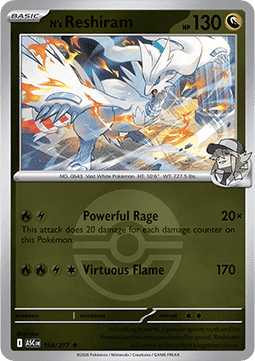 N's Reshiram Ascended Heroes: Additionals #154