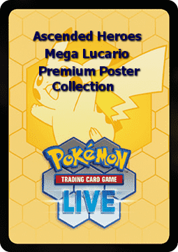 Ascended Heroes Live Code Card: Mega Lucario Premium Poster Collection Ascended Heroes: Additionals #