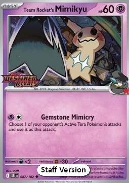 Team Rocket's Mimikyu Destined Rivals: Additionals #087