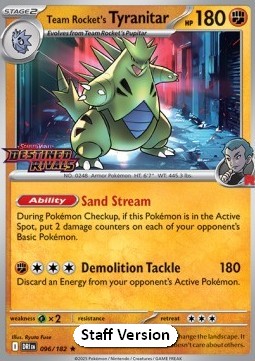 Team Rocket's Tyranitar Destined Rivals: Additionals #096