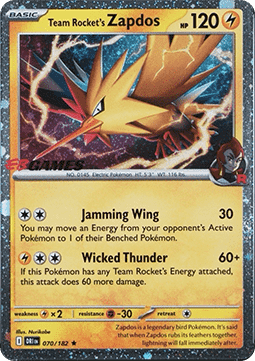 Team Rocket's Zapdos Destined Rivals: Additionals #070