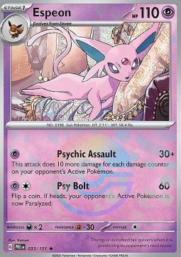 Espeon - Prismatic Evolutions: Additionals #033