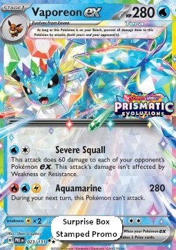 Vaporeon ex Prismatic Evolutions: Additionals #023