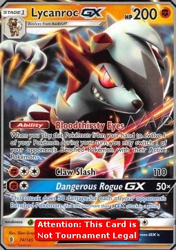 Lycanroc GX Guardians Rising #